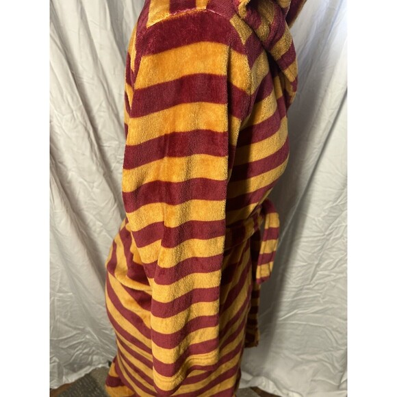 Harry Potter Gryffindor Striped Hooded Plush Fleece Robe Juniors XL (14) - Picture 4 of 10